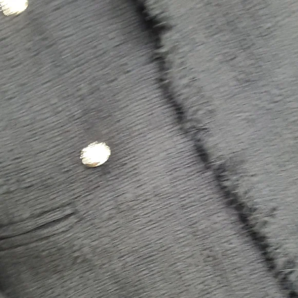 Rachel Zoe Black Double-Breasted Coat - Picture 5 of 8